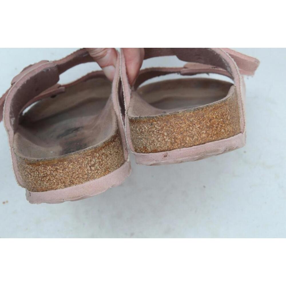Birkenstock Arizona Vegan Soft Pink Canvas Shoes Slide Slip On  39 / 8 Narrow - Picture 11 of 13